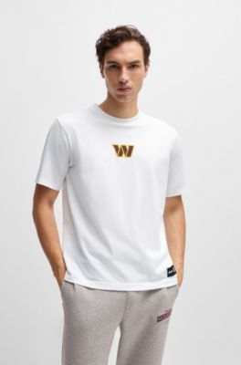 BOSS x NFL stretch-cotton T-shirt with special branding, Commanders
