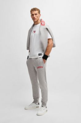 BOSS x NFL stretch-cotton T-shirt with special branding, Chiefs