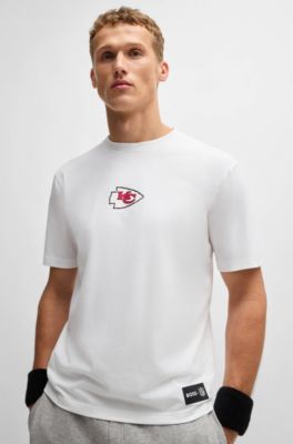 BOSS x NFL stretch-cotton T-shirt with special branding, Chiefs