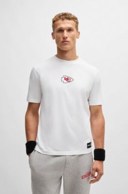 BOSS x NFL stretch-cotton T-shirt with special branding, Chiefs