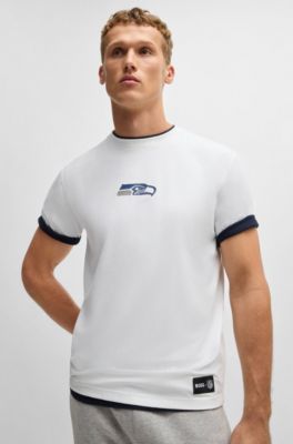 BOSS x NFL stretch-cotton T-shirt with special branding, Seahawks