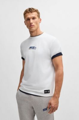 BOSS x NFL stretch-cotton T-shirt with special branding, Seahawks