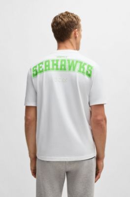 BOSS x NFL stretch-cotton T-shirt with special branding, Seahawks