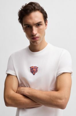 BOSS x NFL stretch-cotton T-shirt with special branding, Bears