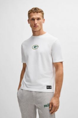 BOSS x NFL stretch-cotton T-shirt with special branding, Packers