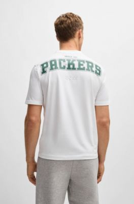 BOSS x NFL stretch-cotton T-shirt with special branding, Packers