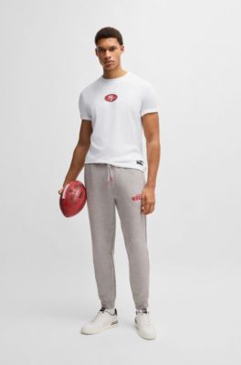 BOSS x NFL stretch-cotton T-shirt with special branding, 49ers