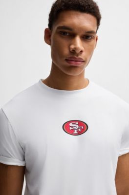 BOSS x NFL stretch-cotton T-shirt with special branding, 49ers