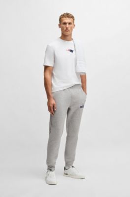 BOSS x NFL stretch-cotton T-shirt with special branding, Patriots