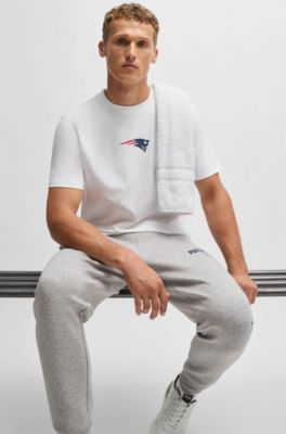 BOSS x NFL stretch-cotton T-shirt with special branding, Patriots