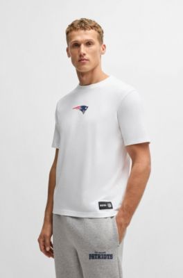 BOSS x NFL stretch-cotton T-shirt with special branding, Patriots