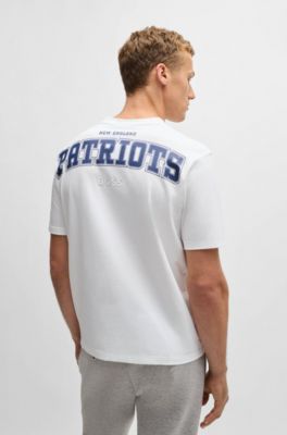 BOSS x NFL stretch-cotton T-shirt with special branding, Patriots