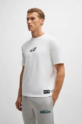 BOSS x NFL stretch-cotton T-shirt with special branding, Eagles