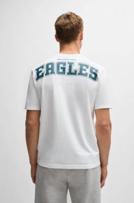 BOSS x NFL stretch-cotton T-shirt with special branding, Eagles