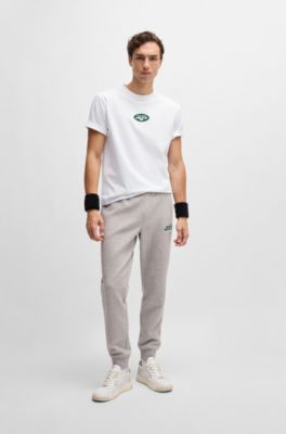 BOSS x NFL stretch-cotton T-shirt with special branding, Jets