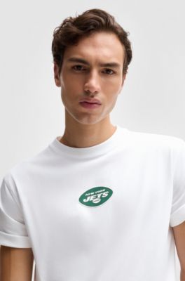 BOSS x NFL stretch-cotton T-shirt with special branding, Jets