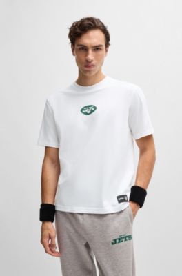 BOSS x NFL stretch-cotton T-shirt with special branding, Jets