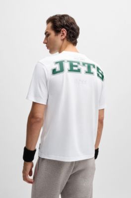 BOSS x NFL stretch-cotton T-shirt with special branding, Jets