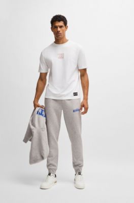 BOSS x NFL stretch-cotton T-shirt with special branding, Giants