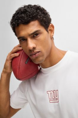 BOSS x NFL stretch-cotton T-shirt with special branding, Giants