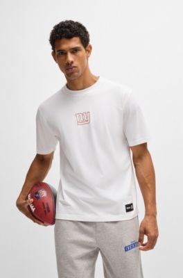 BOSS x NFL stretch-cotton T-shirt with special branding, Giants
