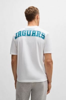 BOSS x NFL stretch-cotton T-shirt with special branding, Jaguars