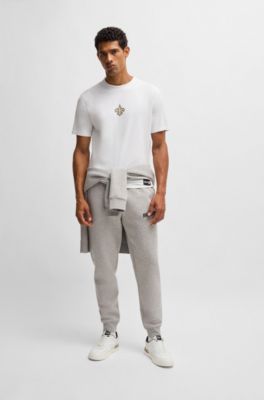 BOSS x NFL stretch-cotton T-shirt with special branding, Saints