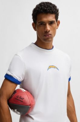 BOSS x NFL stretch-cotton T-shirt with special branding, Chargers