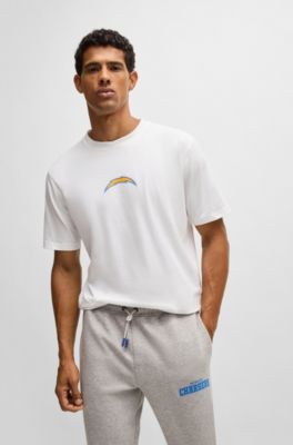 BOSS x NFL stretch-cotton T-shirt with special branding, Chargers