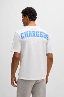BOSS x NFL stretch-cotton T-shirt with special branding, Chargers