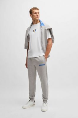 BOSS x NFL stretch-cotton T-shirt with special branding, Rams