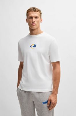 BOSS x NFL stretch-cotton T-shirt with special branding, Rams