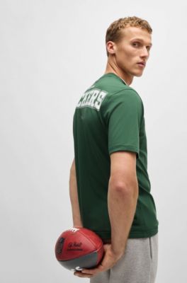 BOSS x NFL stretch-cotton T-shirt with special branding, Packers
