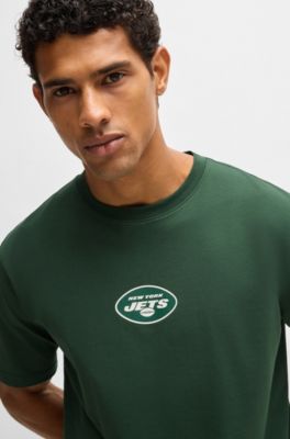 BOSS x NFL stretch-cotton T-shirt with special branding, Jets