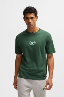 BOSS x NFL stretch-cotton T-shirt with special branding, Jets