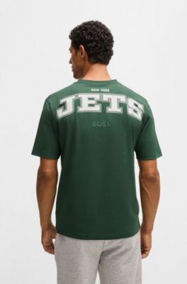 BOSS x NFL stretch-cotton T-shirt with special branding, Jets