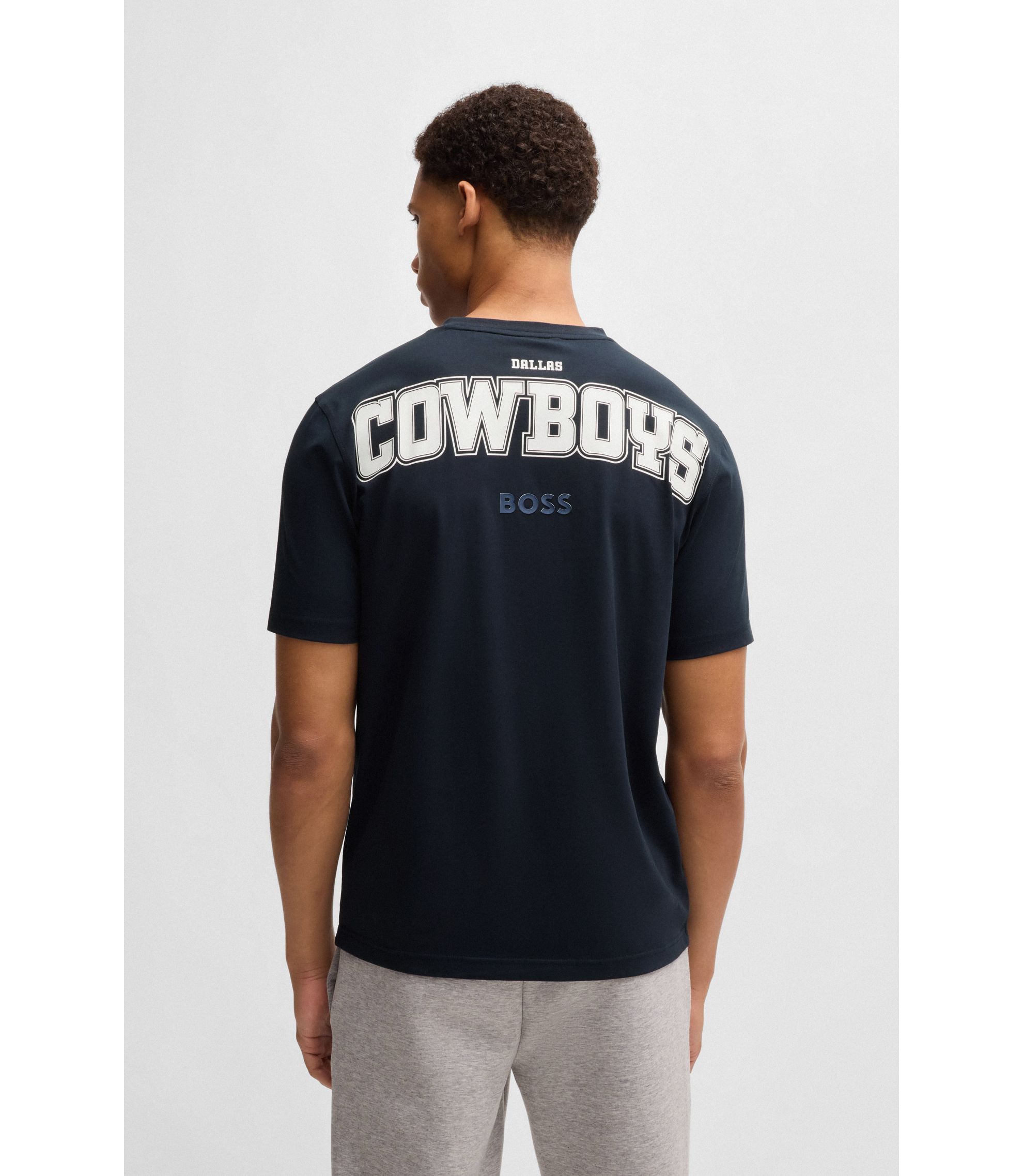 BOSS BOSS x NFL stretch-cotton T-shirt with special branding
