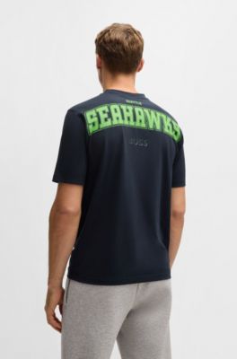 BOSS x NFL stretch-cotton T-shirt with special branding, Seahawks