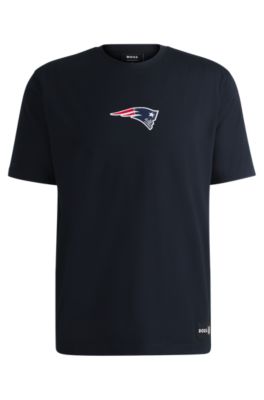 Hugo Boss Boss X Nfl Stretch-cotton T-shirt With Special Branding In Patriots