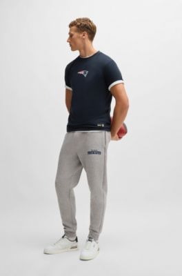 BOSS x NFL stretch-cotton T-shirt with special branding, Patriots