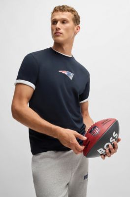 BOSS x NFL stretch-cotton T-shirt with special branding, Patriots