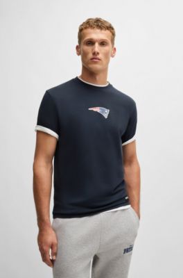 BOSS x NFL stretch-cotton T-shirt with special branding, Patriots