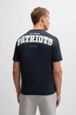 BOSS x NFL stretch-cotton T-shirt with special branding, Patriots