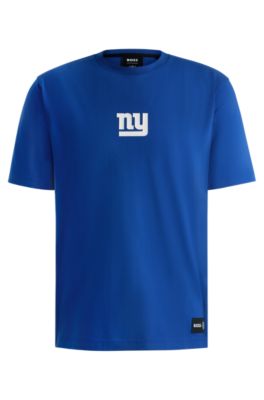 Hugo Boss X Nfl Stretch-cotton T-shirt With Special Branding In Giants