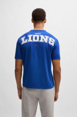 BOSS x NFL stretch-cotton T-shirt with special branding, Lions