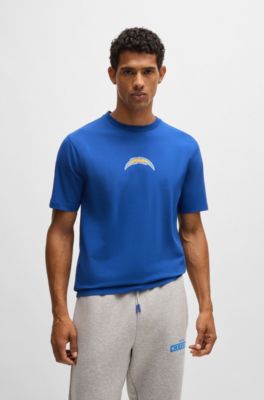 BOSS x NFL stretch-cotton T-shirt with special branding, Chargers