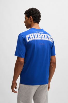 BOSS x NFL stretch-cotton T-shirt with special branding, Chargers