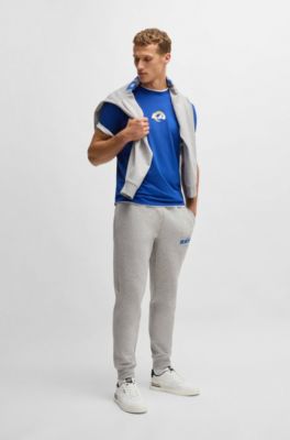 BOSS x NFL stretch-cotton T-shirt with special branding, Rams
