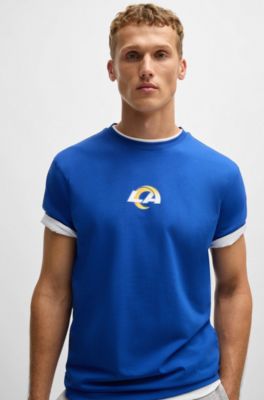 BOSS x NFL stretch-cotton T-shirt with special branding, Rams