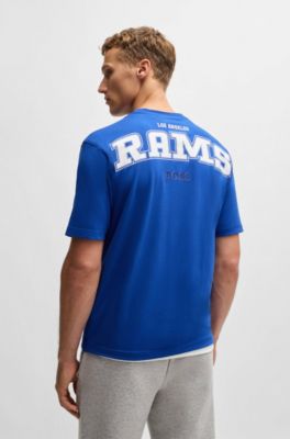 BOSS x NFL stretch-cotton T-shirt with special branding, Rams